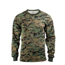 T-Shirt/ CAMO Long Sleeve- Digital Woodland
