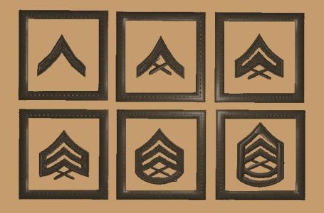 Patch- 2x2 USMC Velcro Rank patches set of 2